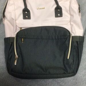 Lovevook Two-Tone Backpack in Light Pink and Black